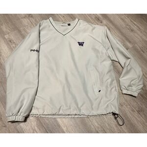 PING‎ Washington Huskies Pullover Golf Windbreaker V-Neck Jacket XL